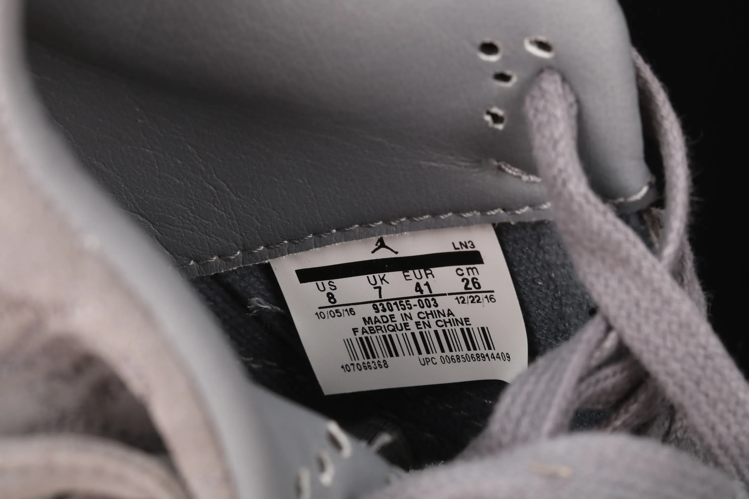 All categories Air Jordan Jordan series basketball shoes Air Jordan 4 Pure original Air Jordan 4 Cool Gray AJ4 Joe 4 cool gray suede luminous bottom basketball shoes 930155-003